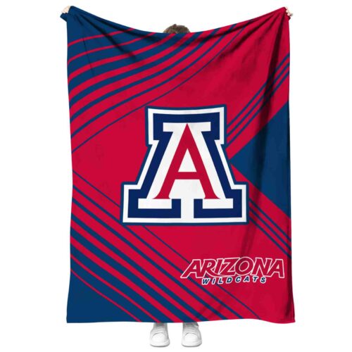 arizona wildcats diagonal stripes red blanket best selling
