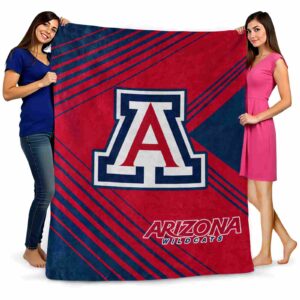 arizona wildcats diagonal stripes red blanket fashion forward