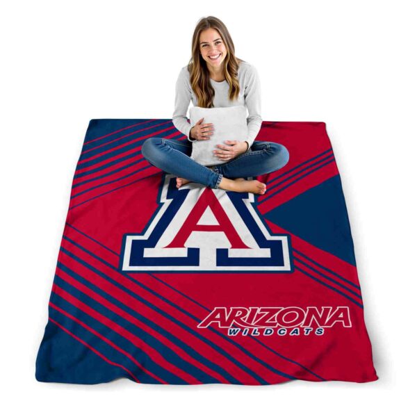 arizona wildcats diagonal stripes red blanket high quality