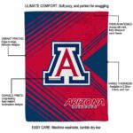 arizona wildcats diagonal stripes red blanket new arrival