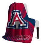 arizona wildcats diagonal stripes red blanket top rated