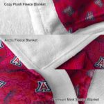 arizona wildcats diehard fans red blanket premium grade