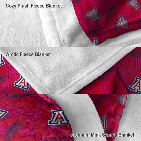arizona wildcats diehard fans red blanket premium grade