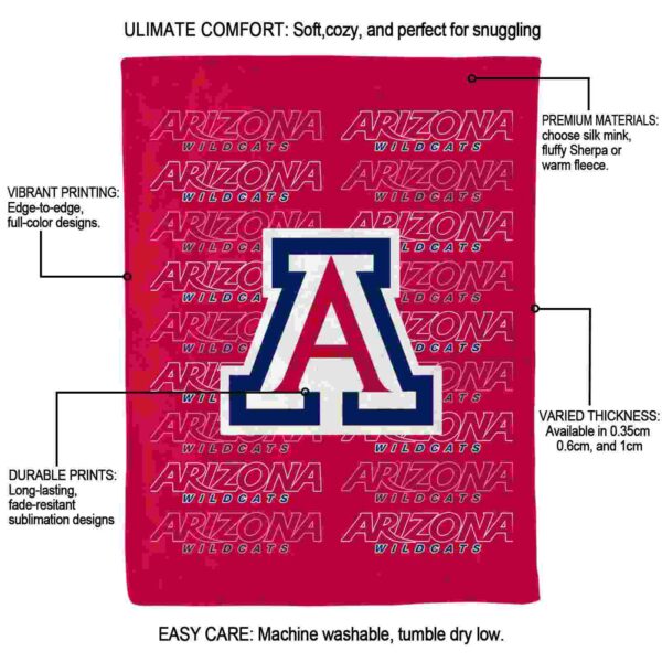 arizona wildcats fan pride red blanket new arrival