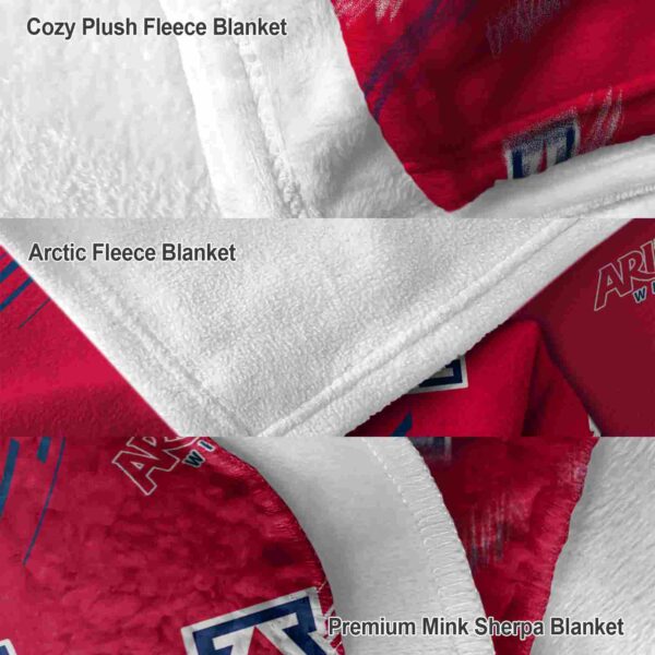 arizona wildcats fan spirit red blanket premium grade