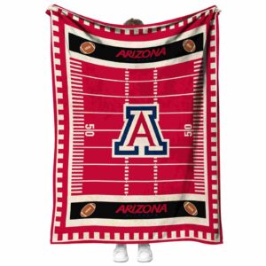 arizona wildcats football field red blanket best selling