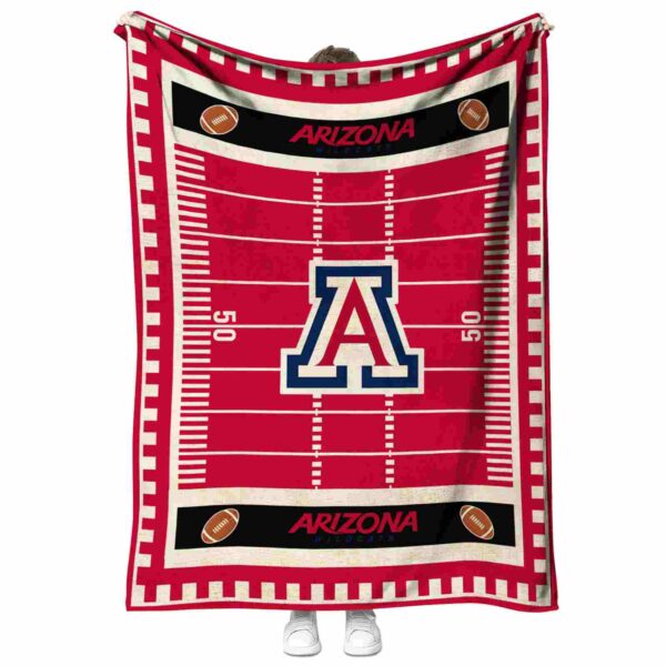 arizona wildcats football field red blanket best selling