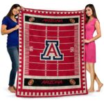 arizona wildcats football field red blanket fashion forward