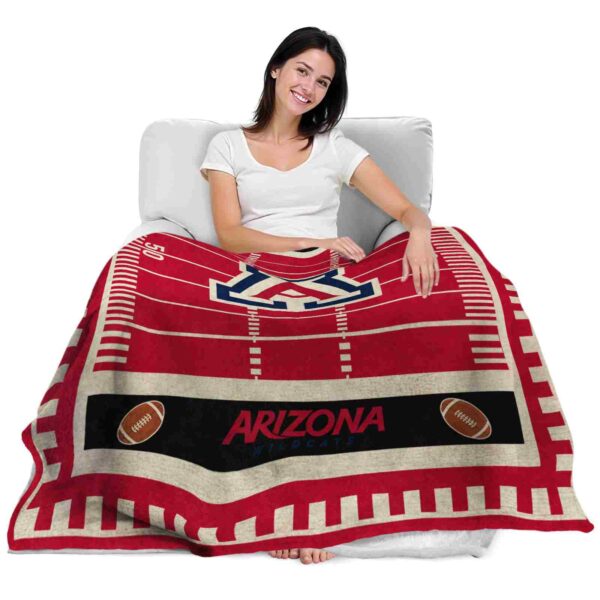 arizona wildcats football field red blanket latest model