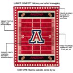 arizona wildcats football field red blanket new arrival