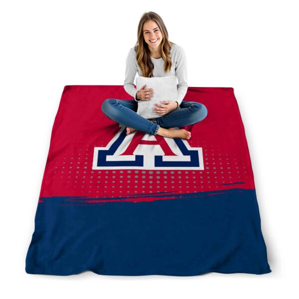 arizona wildcats gradient dots red blanket high quality