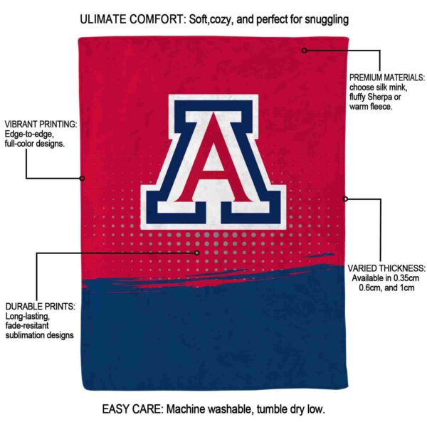 arizona wildcats gradient dots red blanket new arrival