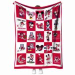 arizona wildcats mickey minnie red white blanket best selling