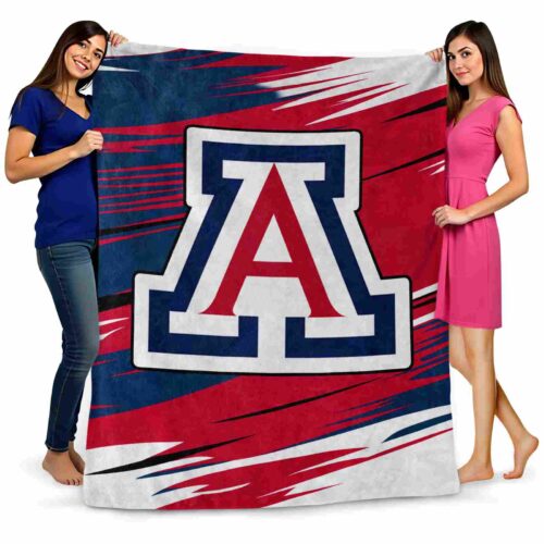 arizona wildcats paint streaks red white blanket fashion forward