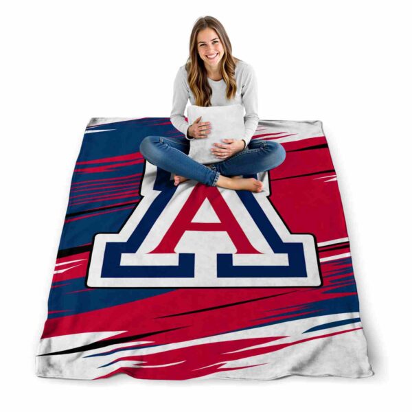 arizona wildcats paint streaks red white blanket high quality