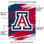 arizona wildcats paint streaks red white blanket new arrival