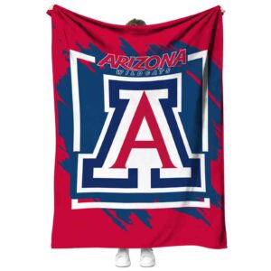 arizona wildcats splatter effect red blanket best selling