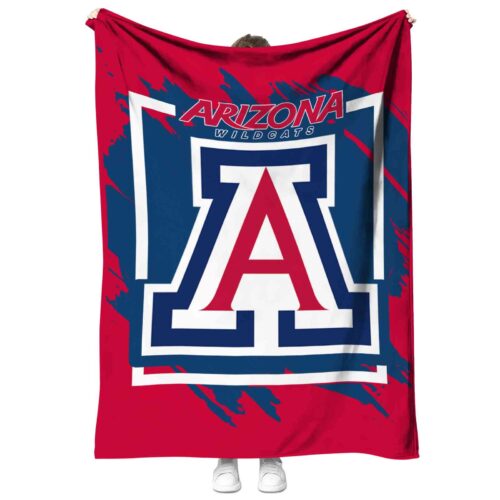 arizona wildcats splatter effect red blanket best selling
