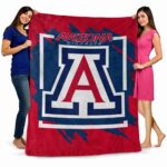 arizona wildcats splatter effect red blanket fashion forward