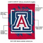 arizona wildcats splatter effect red blanket new arrival