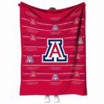 arizona wildcats striped pattern red blanket best selling