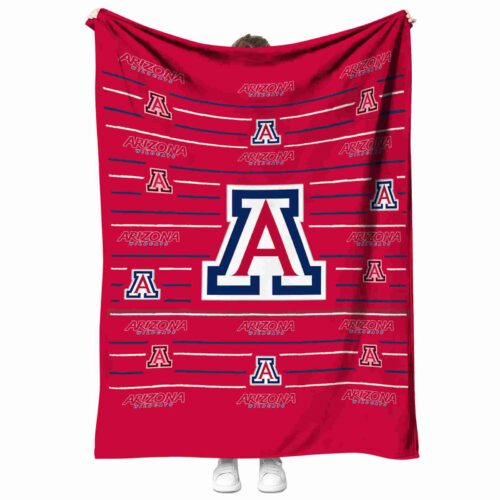 arizona wildcats striped pattern red blanket best selling