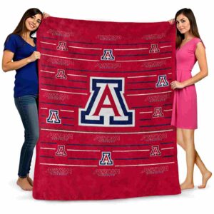 arizona wildcats striped pattern red blanket fashion forward