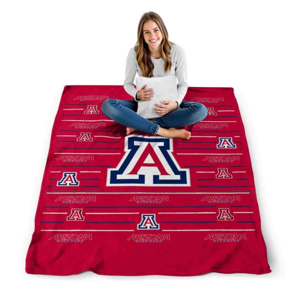arizona wildcats striped pattern red blanket high quality