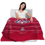 arizona wildcats striped pattern red blanket latest model