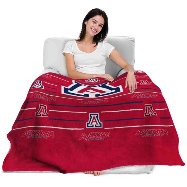 arizona wildcats striped pattern red blanket latest model