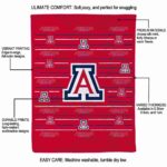 arizona wildcats striped pattern red blanket new arrival