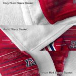 arizona wildcats striped pattern red blanket premium grade