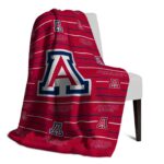 arizona wildcats striped pattern red blanket top rated