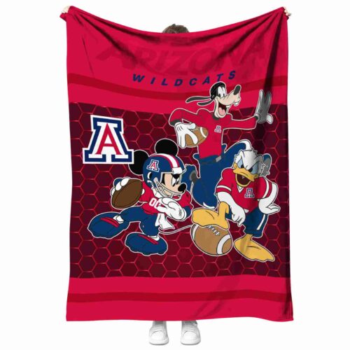 arizona wildcats three musketeers red blanket best selling