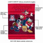 arizona wildcats three musketeers red blanket best selling