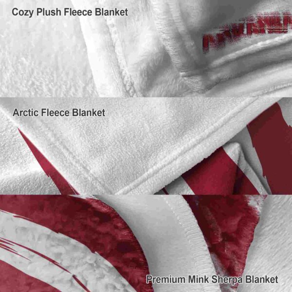 arkansas razorbacks brushstrokes red white blanket premium grade