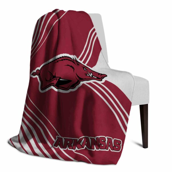 arkansas razorbacks diagonal stripes red blanket top rated