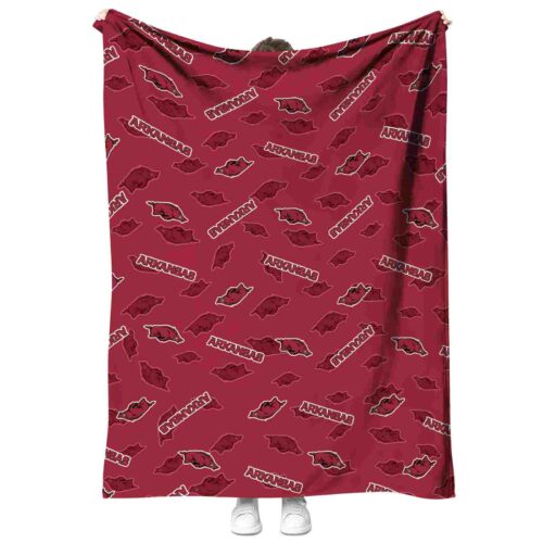 arkansas razorbacks diehard fans red blanket best selling