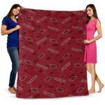 arkansas razorbacks diehard fans red blanket fashion forward