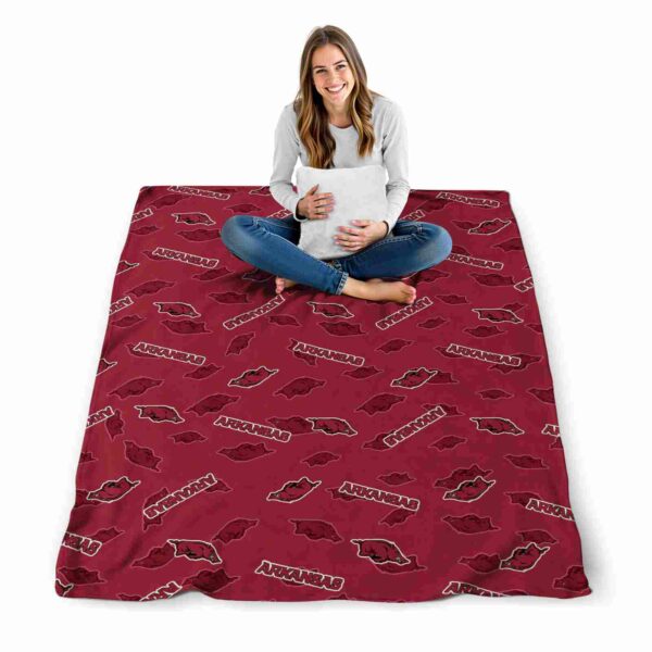 arkansas razorbacks diehard fans red blanket high quality