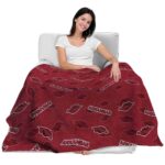arkansas razorbacks diehard fans red blanket latest model