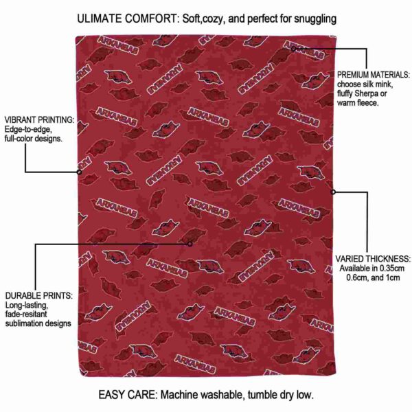 arkansas razorbacks diehard fans red blanket new arrival