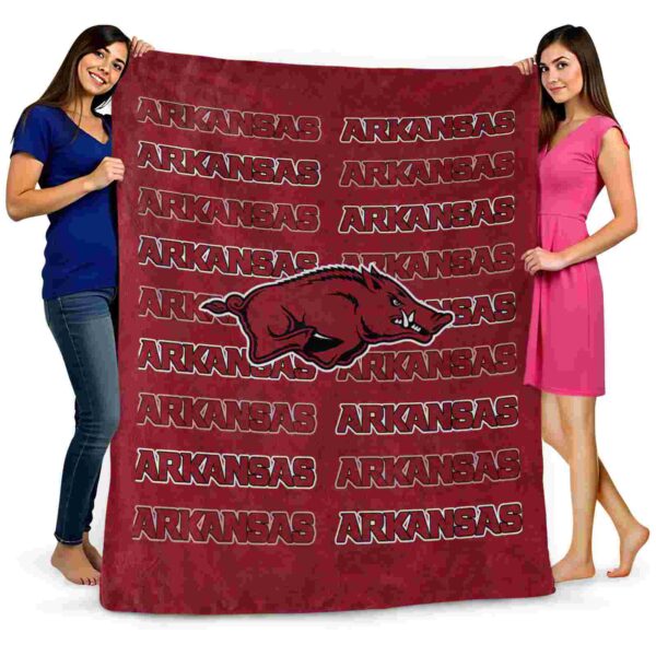 arkansas razorbacks fan pride red blanket fashion forward