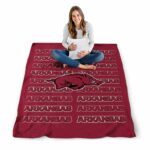 arkansas razorbacks fan pride red blanket high quality