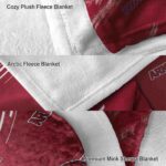 arkansas razorbacks fan spirit red blanket best selling