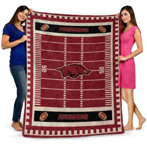 arkansas razorbacks football field red blanket fashion forward