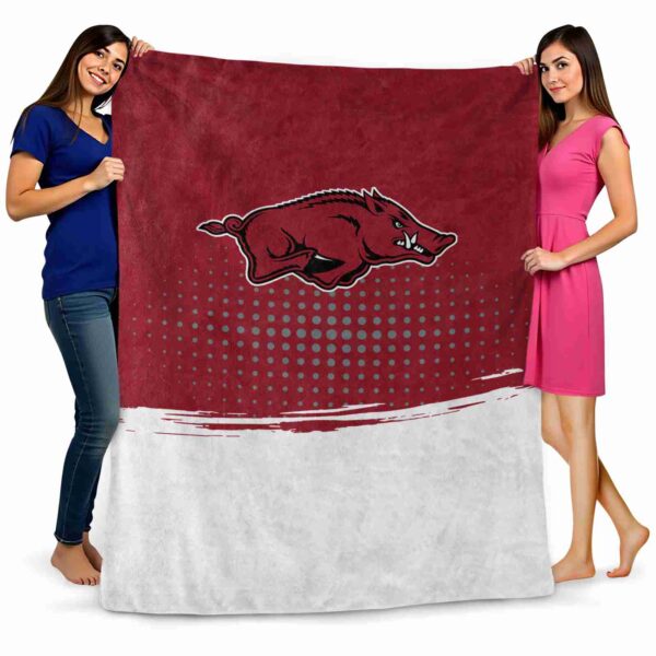 arkansas razorbacks gradient dots red blanket fashion forward