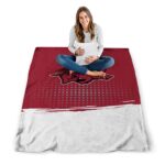 arkansas razorbacks gradient dots red blanket high quality