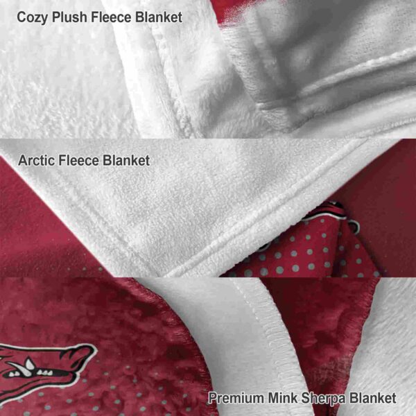 arkansas razorbacks gradient dots red blanket premium grade