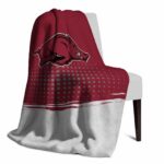 arkansas razorbacks gradient dots red blanket top rated
